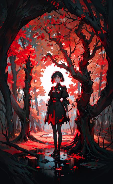 104286-2952598899-masterpiece, best quality, girl standing under the dead tree, black and red palette, eerie.png